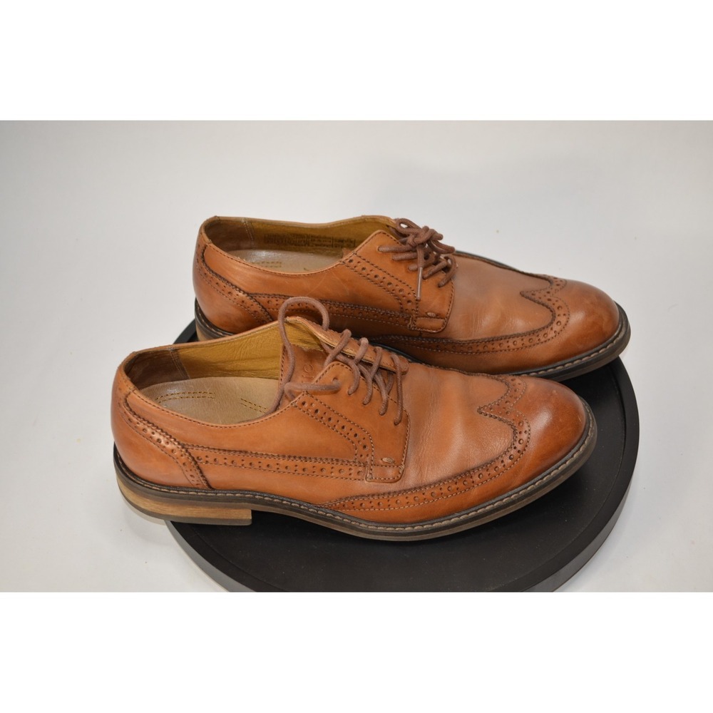 Mens VIONIC 555 Bruno Oxford Wing Tip Dress Shoes Brown Leather Size 9.5